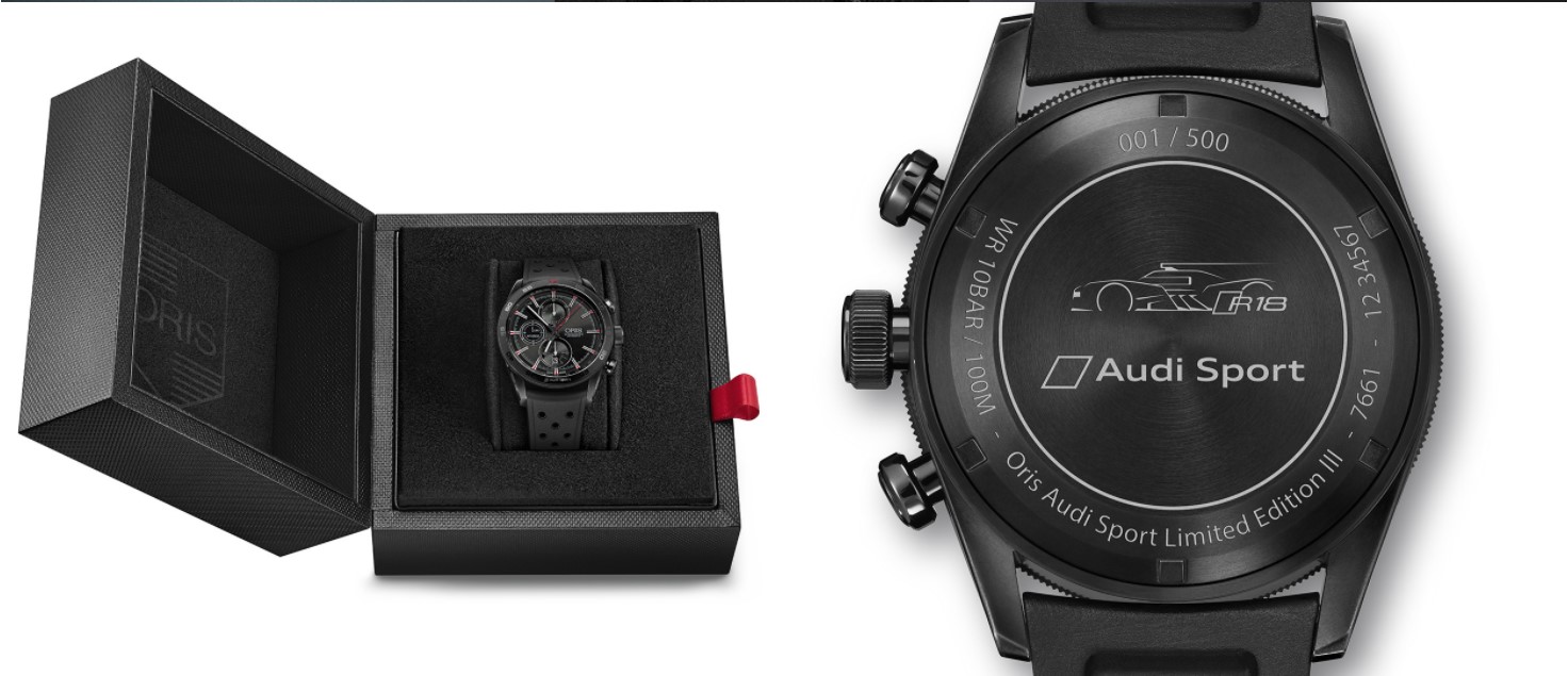 Oris AUDI SPORT LIMITED EDITION III 774 7661 7784 SET RS Titanium Black Rubber Machtwatch